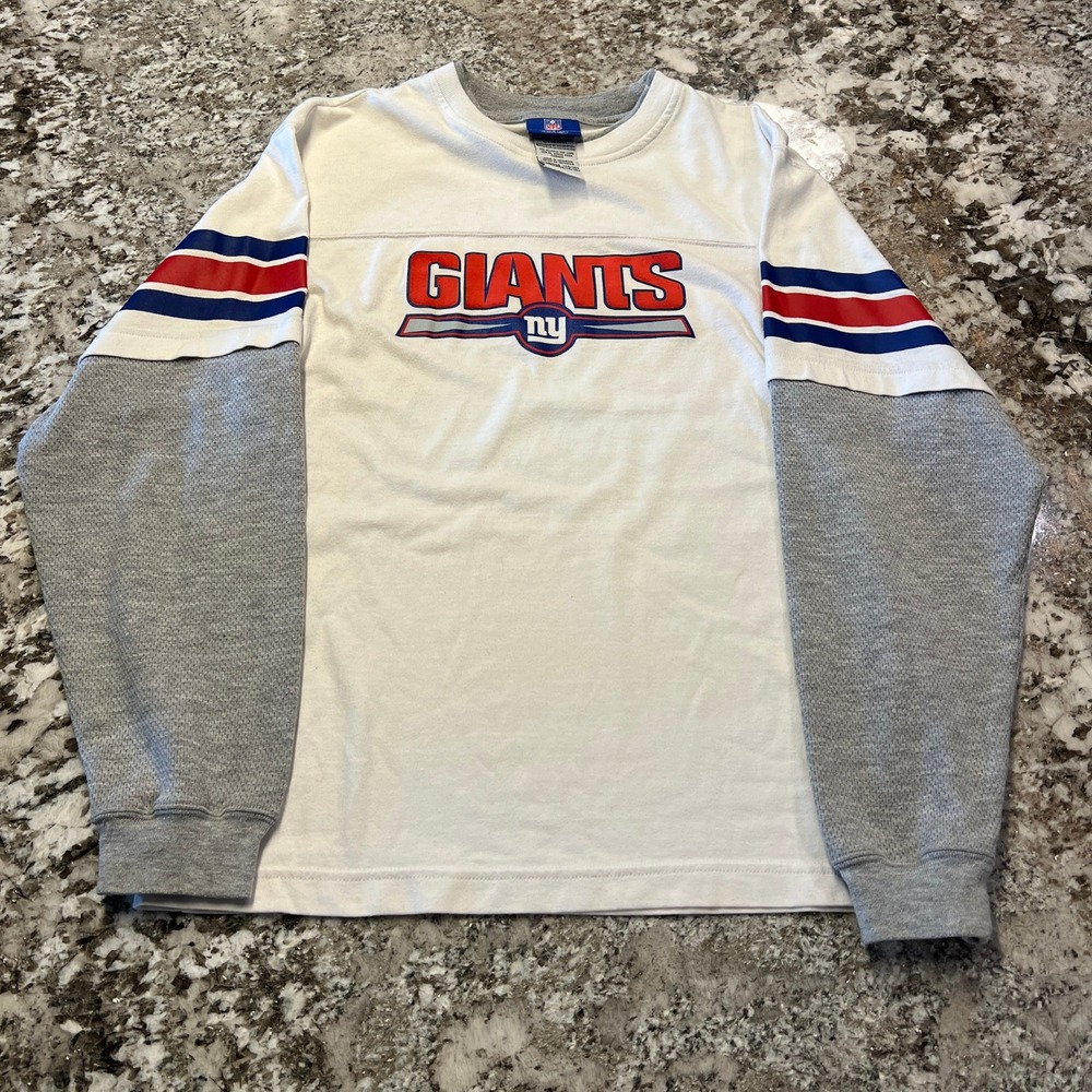 Vintage 2000s New York Giants Reebok NFL Long Sleeve Shirt Large 14/16